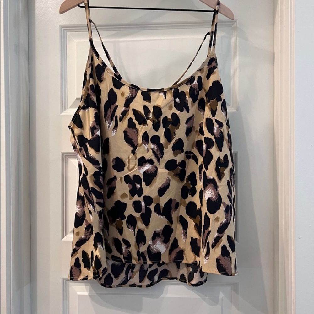 Shein Cheetah Printed Cami Blouse